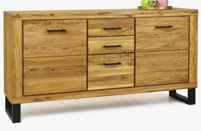 Kommode Sideboard Kommoden +Soft-Close +Front Massiv Holt Eiche 