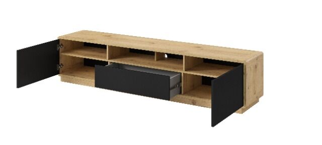 Tv Kommode Kommode +Soft-Close +Front Schwarz +Grifflos