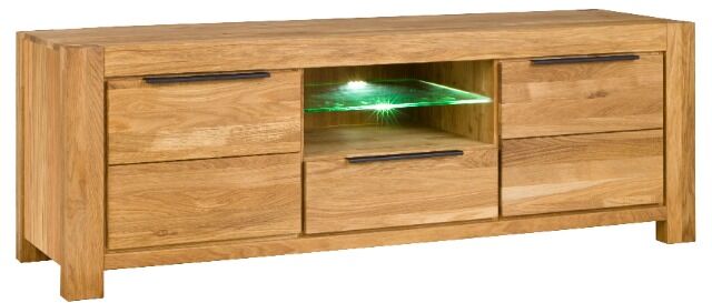 Tv Kommode Kommode +Soft-Close +Front Massiv Holz Eiche 
