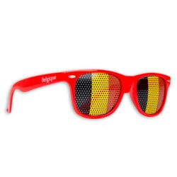 Länderbrille - WM Fanbrille - Belgien Doppellogo - Sonnenbrille - Fan Artikel
