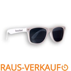 Länderbrille - WM Fanbrille - Deutschland weiß ohne Logo - Sonnenbrille - Fan Artikel