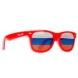 Länderbrille - WM Fanbrille - Russland Doppellogo - Sonnenbrille - Fan Artikel