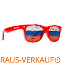 Länderbrille - WM Fanbrille - Russland Doppellogo - Sonnenbrille - Fan Artikel