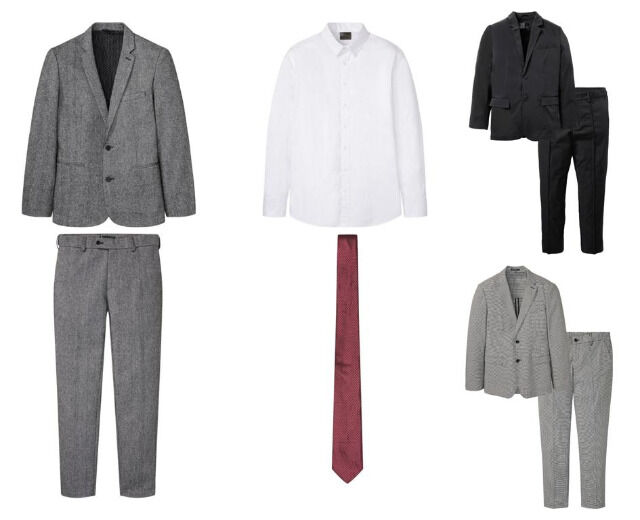 Men's Suits Remaining Stock Business Suit Set of 2 Set of 4 Jacket Pants Shirt Tie Mix