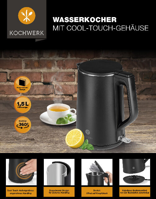 Wasserkocher Cooltouch