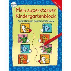 Beschäftigungs-Block Kindergarten  - Mein superstarker KiGa-Block. Suchrätsel und