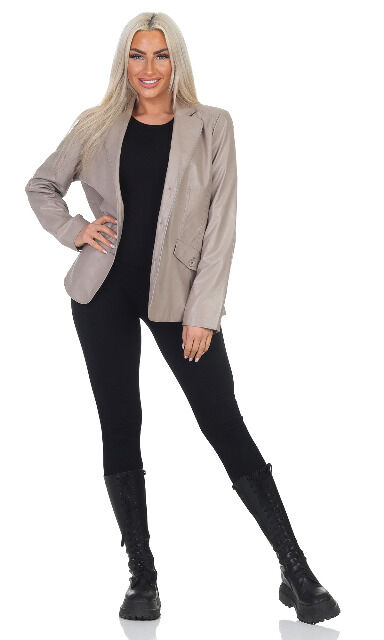  Damen Jacke PU  Kunstlederjacke Frühling Sommer Herbst  Übergangsjacke  MIAN BLE/15 online günstig top Angebot 