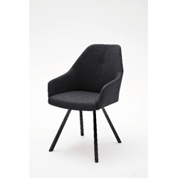 Stuhl Esszimmerstuhl +180°drehbar+Rückdrehfrunktion +Kunstleder+Metallgestell