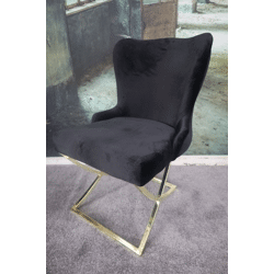 Stuhl Esszimmerstuhl +Samtstoff +mehrere Farben wählbar +Metallgestell 