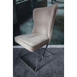 Dining chair +velvet fabric +several colors to choose from +metal frame 