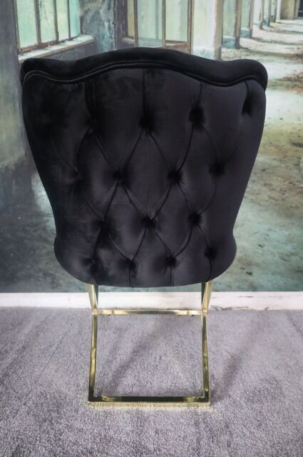 Stuhl Esszimmerstuhl +Samtstoff +mehrere Farben wählbar +Metallgestell 