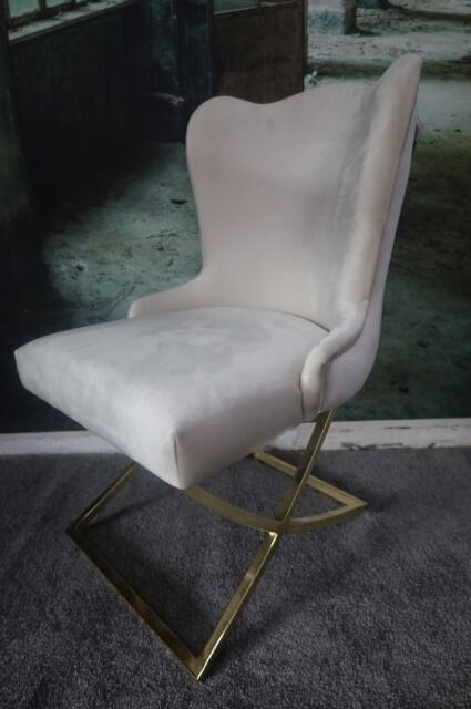 Stuhl Esszimmerstuhl +Samtstoff +mehrere Farben wählbar +Metallgestell 