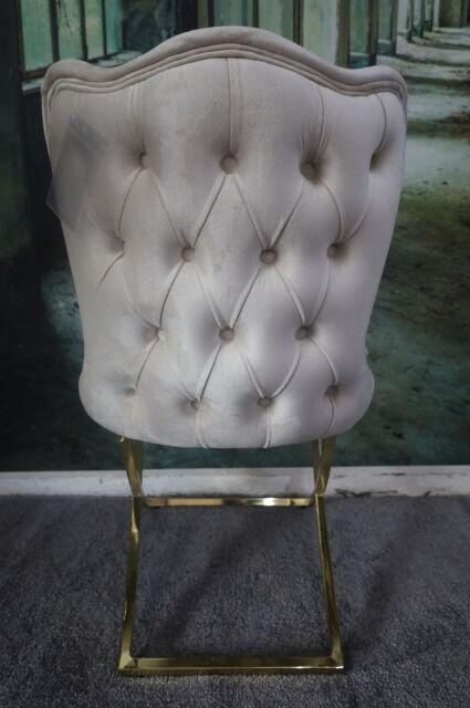 Stuhl Esszimmerstuhl +Samtstoff+Metallgestell + 3 Farben wählbar + Gestell Gold oder Chrom 