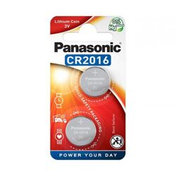 Panasonic Batterie Lithium CR2016 3V Blister (2-Pack) CR-2016EL/2B