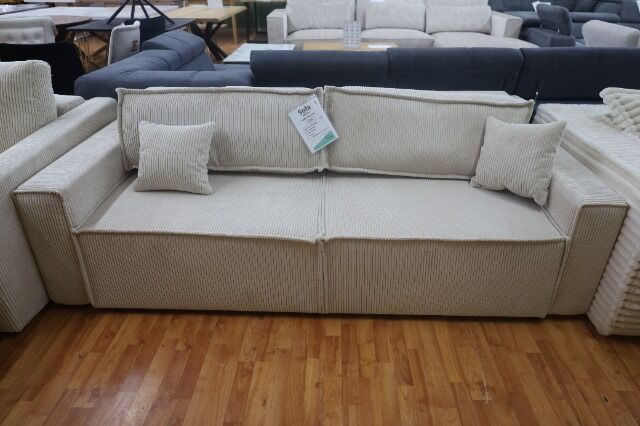 Sofa Couch Wohnlandschaft +Bettfunktion + Stauraum +Kissen +Cordstoff