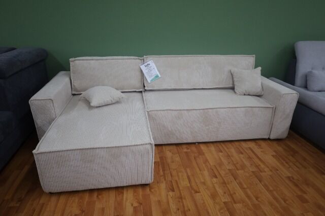 Sofa Couch Wohnlandschaft +Bettfunktion +Stauraum +Kissen +Cordstoff 