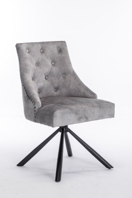 Stuhl Esszimmerstuhl +180°drehbar+Rückdrehfrunktion+Samtstoff 3 Farben wählbar