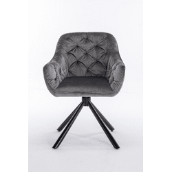 Stuhl Esszimmerstuhl Armlehnenstuhl +180°drehbar +Rückdrehfunktion +Metallgestell +Samtstoff