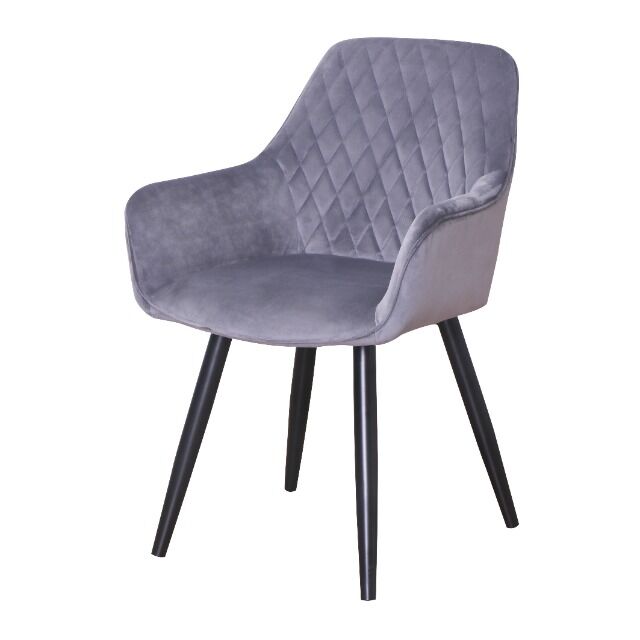 Stuhl Esszimmerstuhl Armlehnenstuhl +Samtstoff+Metallgestell