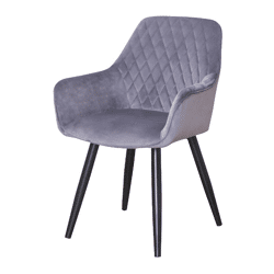 Stuhl Esszimmerstuhl Armlehnenstuhl +Samtstoff+Metallgestell