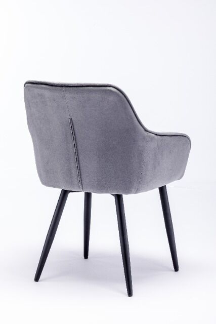 Stuhl Esszimmerstuhl Armlehnenstuhl +Samtstoff+Metallgestell