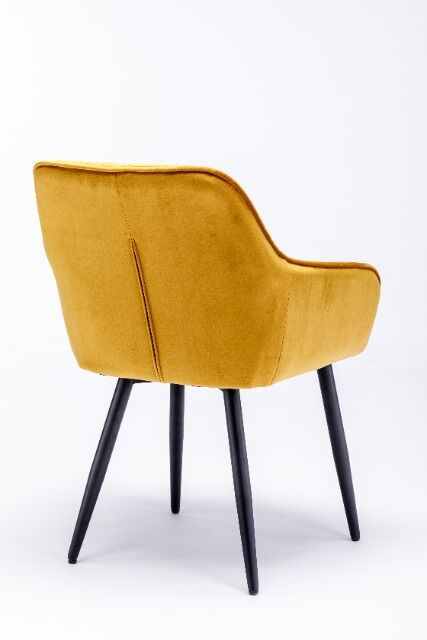 Stuhl Esszimmerstuhl Armlehnenstuhl +Samtstoff+Metallgestell