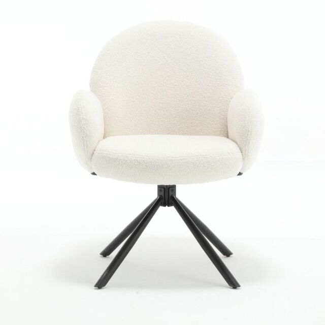 Stuhl Esszimmerstuhl Wohnzimmerstuhl +Teddystoff +180° drehbar + Rückdrehfunktion