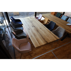 Dining table Epoxy resin transparent +tree edge +4cm solid 180x100cm +several sizes available