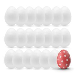 50x Styroporeier 6 cm Eier aus Styropor Plastikeier Ostereier Kunststoff, Kunststoffeier, Plastikeier zum Basteln - Dekoration an Ostern