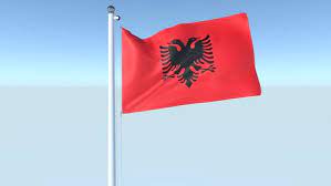 Albanien flagge 90 cm x 150 cm mit Öse aus Polyester
