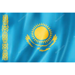 Kasachstan  flagge 90 cm x 150 cm mit Öse aus Polyester