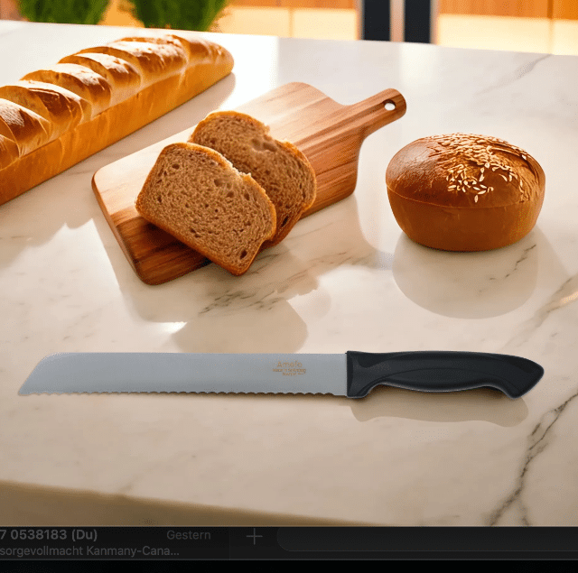 Amefa Solingen Brotmesser, Brötchenmesser, Solingen Messer, Rostfrei