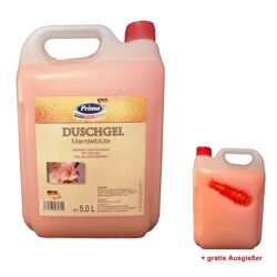 PRIMA Duschgel Mandelblüte 5 Liter + gratis Ausgießer  Shower Gel Almond Blossom + free pourer