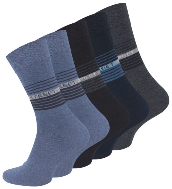Herren Socken STREET ohne Gummibund - 5er Pack