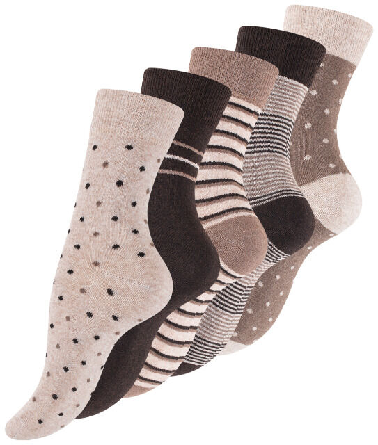 Damen Socken mit modischen Designs - 5er Pack