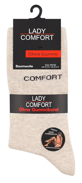 Damen Socken ohne Gummibund in heller Sortierung - 5er Pack 