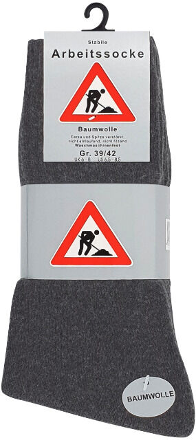 Herren Arbeitssocken robust und strapazierfähig in dunkelgrau - 5er Pack