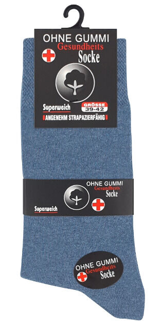 Herren Socken ohne Gummibund in Blautönen - 4er Pack