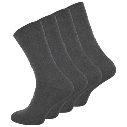 Herren Socken ohne Gummibund in dunkelgrau - 4er Pack