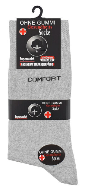 Herren Socken ohne Gummibund in Grautönen - 4er Pack