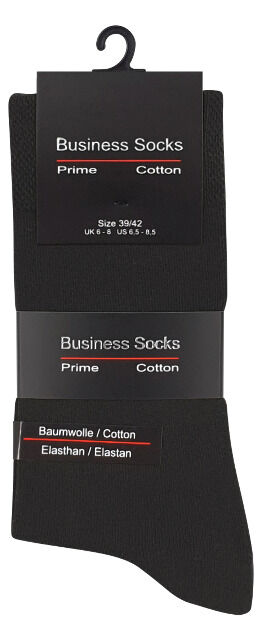 Herren Business Socken in schwarz - 5er Pack