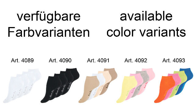 Damen Sneaker Socken SPORT LINE - 4er Pack