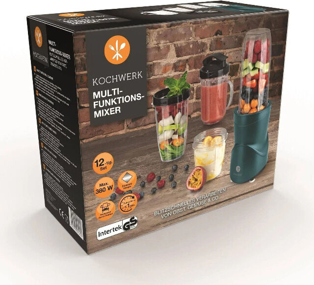 Kochwerk Smoothie Maker 12-tlg. 380W grün und weiß 