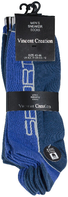 zweifarbige Herren Sneaker Socken mit Hochferse - 4er Pack