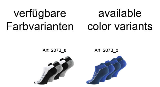 zweifarbige Herren Sneaker Socken mit Hochferse - 4er Pack