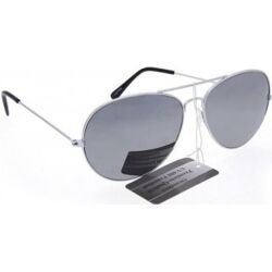 Sonnenbrille Pilotenbrille in Silber UV400 Protection