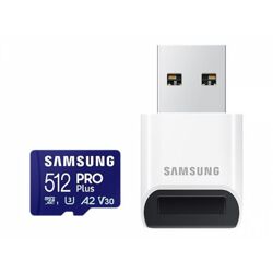 Samsung PRO Plus microSD Card 512GB + USB Card Reader (2023) MB-MD512SB/WW