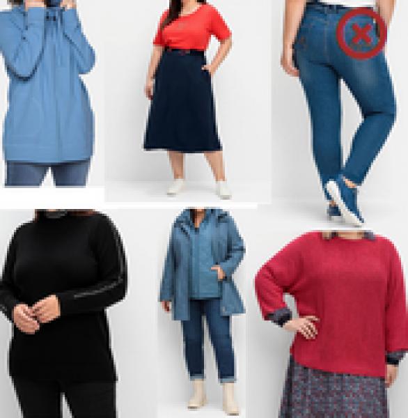 5,50€ pro Stück, L, XL, XXL, XXXL, Sheego Damenbekleidung große Größen