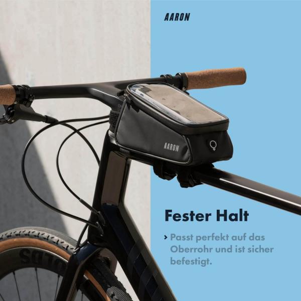 AARON Rahmentasche Fahrrad, Handytasche wasserdicht, Handyhalterung Smartphone Navigation