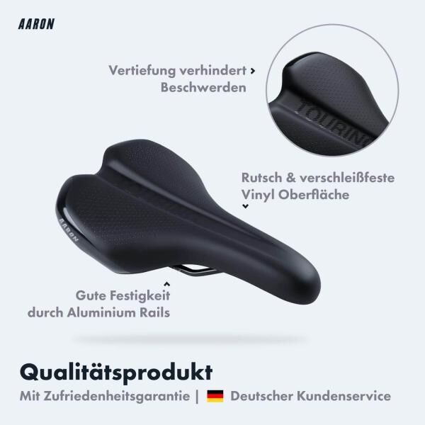 AARON Touring ergonomischer Fahrradsattel Trekkingrad Mountainbike Stadtrad E-Bike